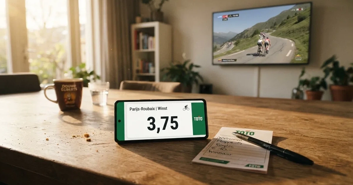 Een voetbal op de middenstip van een grasveld in het ochtendlicht